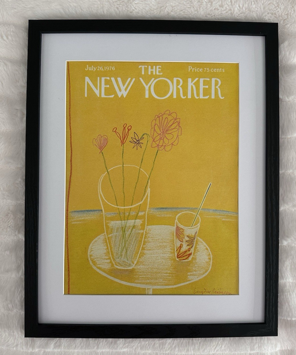Framed 1976 The New Yorker Magazine Cover July 26 Mihaesco